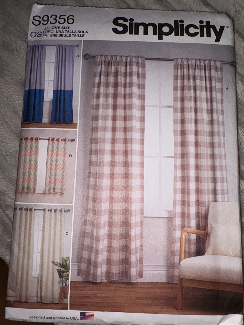 Simplicity S9356 Drapery Panels Window Curtains